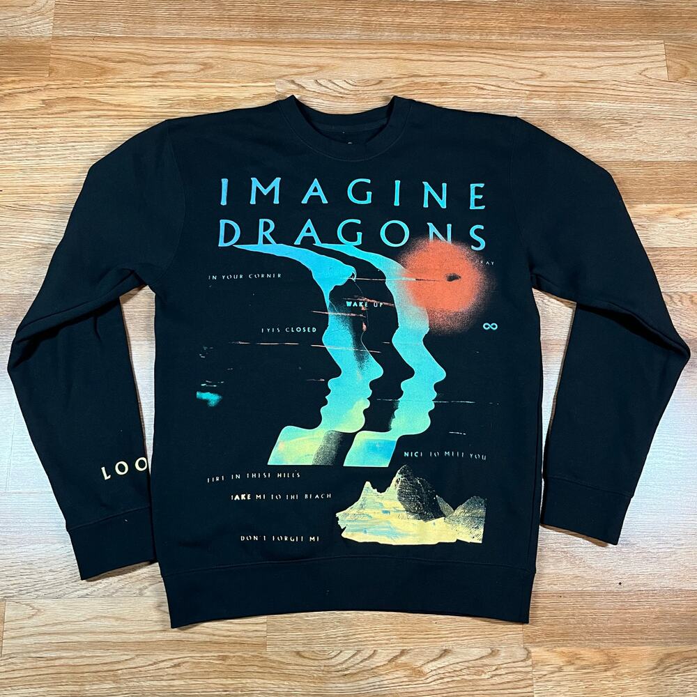 Imagine Dragons LOOM World Tour 2024 Pullover Crewneck sweatshirt Men’s Sz S New